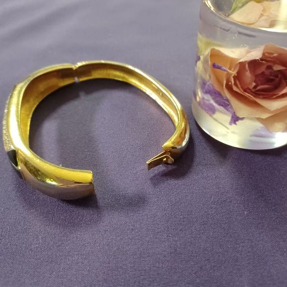 Swarovski signed SAL 8" 2 tone bracelet - Picture 4 of 5